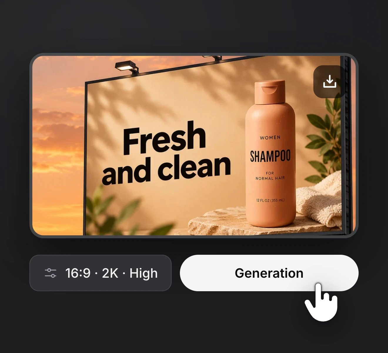 Choose Settings and Generate